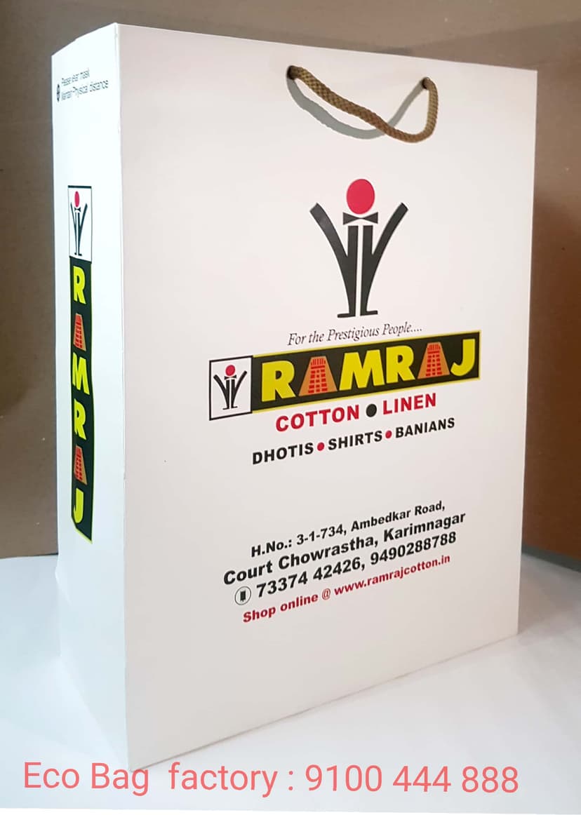 Ramraj Cotton ecobags paperbags EcoBagsFactory - wholesale paper bags manufacturer Hyderabad hyd
