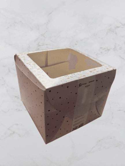 Window pastry box 220 GSM food packaging EcoBagsFactory Hyderabad