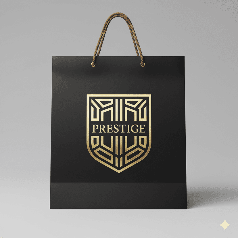 17x12x5 inch luxury paper bags ecobags with gold foiling - premium paperbags eco bags shopping bags manufacturer