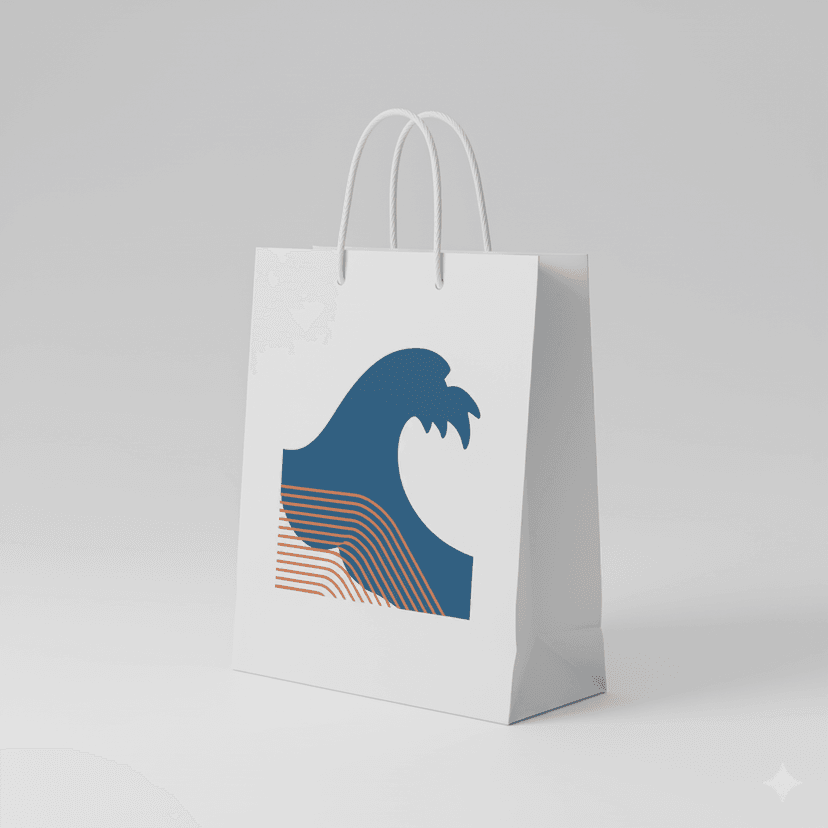 12x16x4 inch white paper bags ecobags with paper handles - 160 GSM sustainable paperbags eco bags packaging India